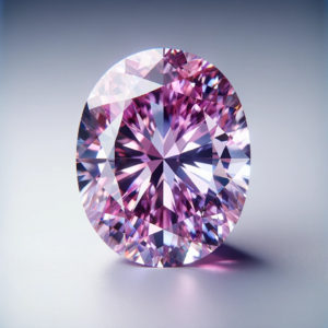 Fancy Pink Purple Oval Diamond