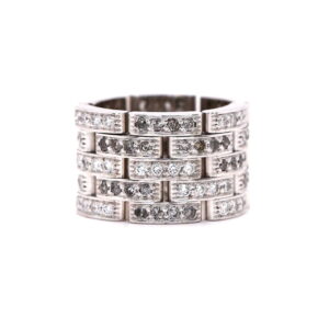 18K White & Grey Diamond Ring