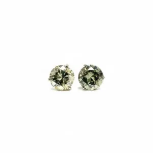 2.88 & 2.93 Carat Fancy Round Brilliant Diamonds Studs