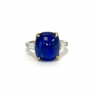 11.74 Carat Cushion Cut Sapphire Ring