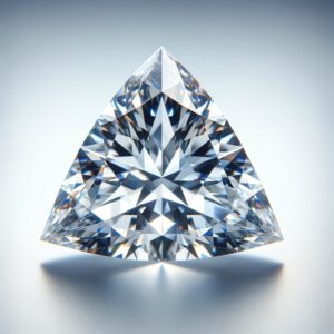 white colorless triangular trilliant cut loose diamond