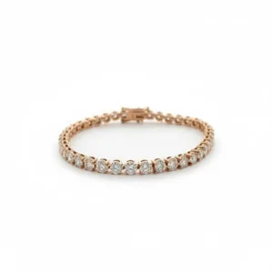 14K Rose Gold 6.07 Carat Diamond Tennis Bracelet