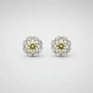1.18 & 1.14 Carat Round Brilliant Diamonds Studs