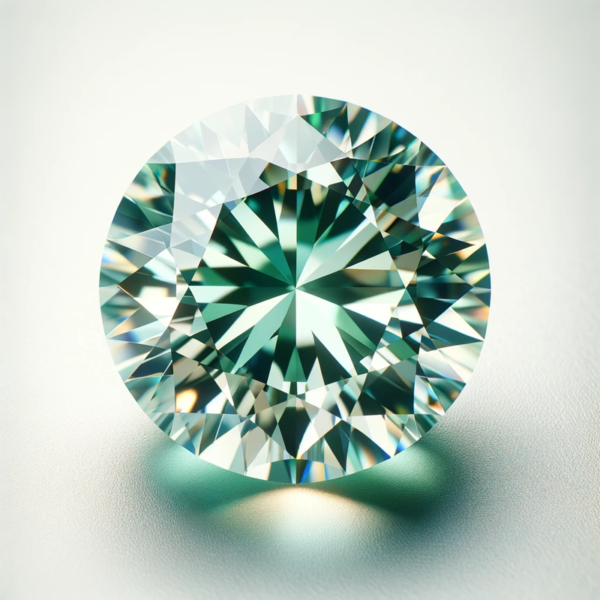 Faint Green Round Brilliant Diamond