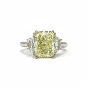 4.58 Carat SI2 W-X Radiant Diamond Ring