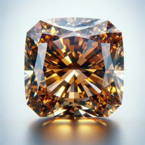 fancy brown yellow color radiant cut loose diamond