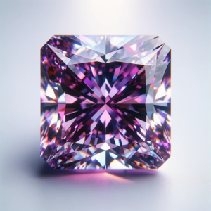 fancy intense purple pink color radiant cut loose diamond