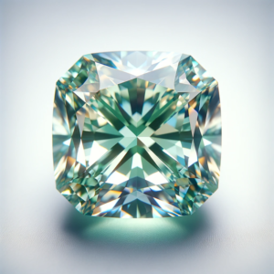 fancy light green color radiant cut loose diamond