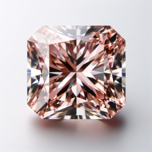 Fancy Light Brown Pink Radiant Diamond
