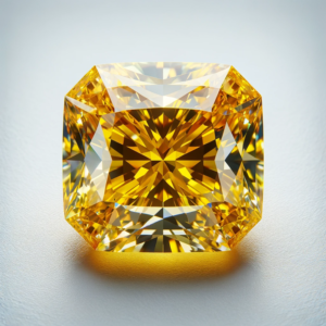 fancy vivid yellow color radiant cut loose diamond