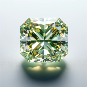 light green yellow color radiant cut loose diamond