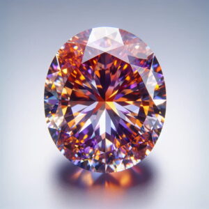 Orange Purple Oval Diamond