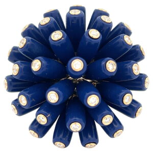 18K Nouvelle Vague Diamond Lapis Lazuli Bombe Cocktail Ring