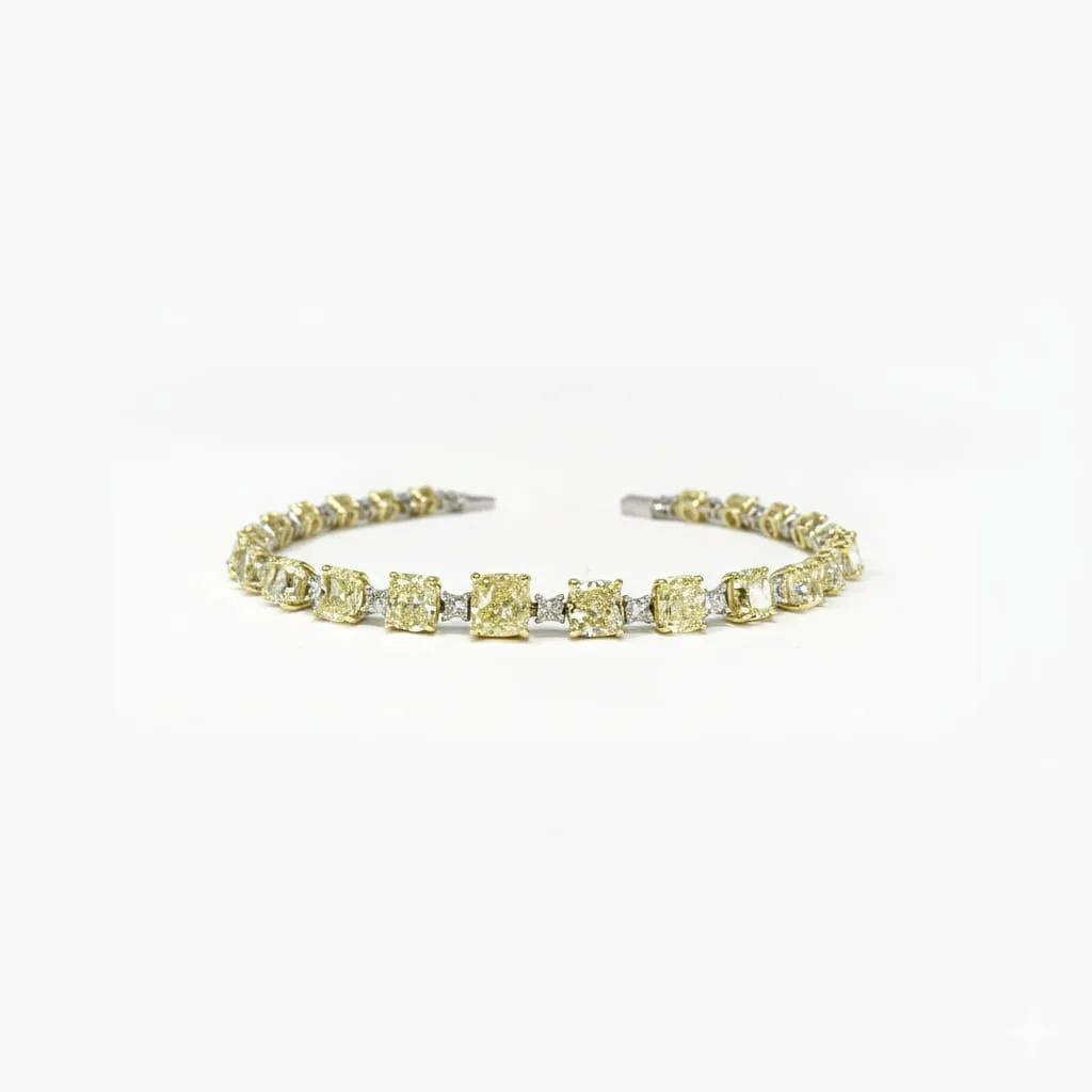 18K Mix Fancy Yellow Diamond Bracelet 1 18K Mix Fancy Yellow Diamond Bracelet