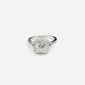 White Gold Cushion Diamond Ring