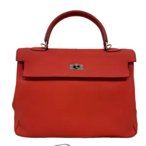 Hermès Rouge Tomate Retourne Togo Kelly 32 Handbag