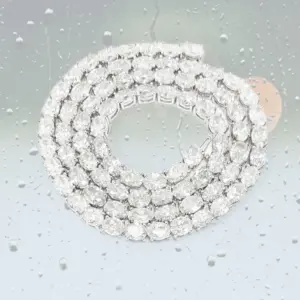 Oval Diamond Tennis Necklace