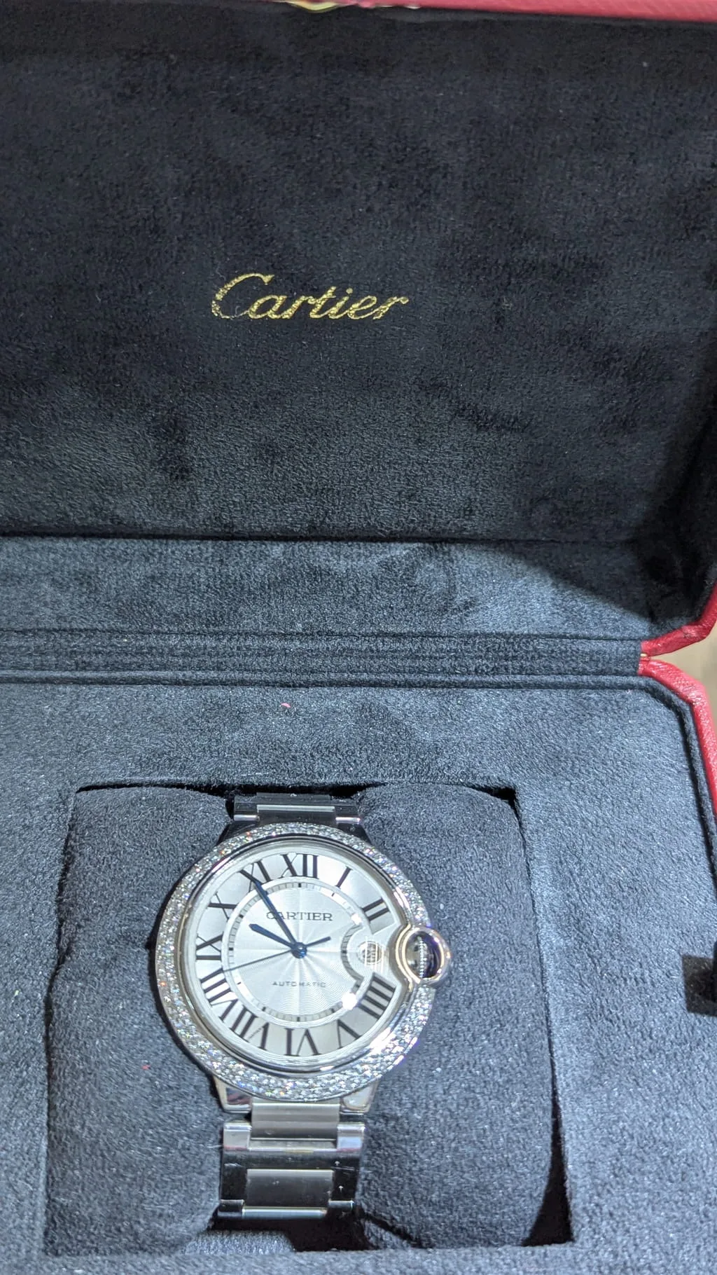 Cartier Ballon Bleu Watch with Diamonds 42 MM 3 42 Cartier Ballon Bleu Watch with Diamonds