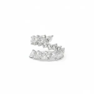 5.72 Carat Spiral Pear Diamond Ring
