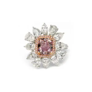 Fancy Pink Purple Diamond Ring