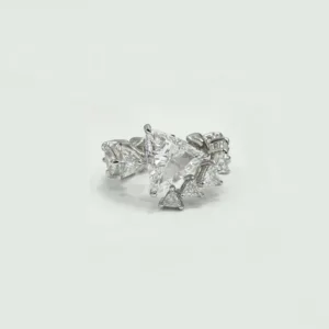 Platinum Triangle Bypass Eternity Diamond Ring