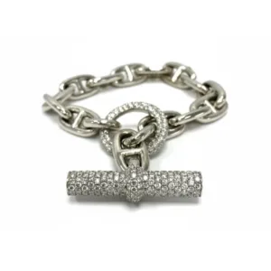 11ctw Diamond Pave Toggle Clasp Chain Bracelet