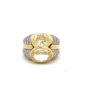 5.04 Carat Oval Fancy Light Yellow VVS1 Natural Diamond