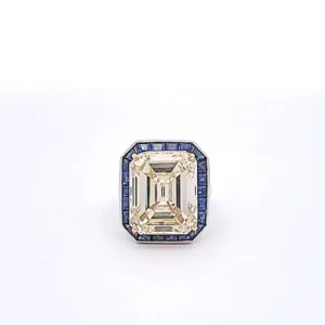 17.35 Carat Emerald Fancy Light Yellow SI1 Natural Diamond