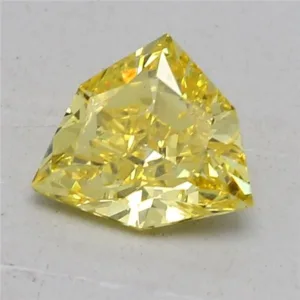 0.75 Carat Kite Fancy Intense Yellow VS2 Natural Diamond
