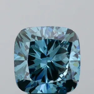 3.43 Carat Cushion Brilliant Fancy Vivid Blue VVS2 Lab Diamond