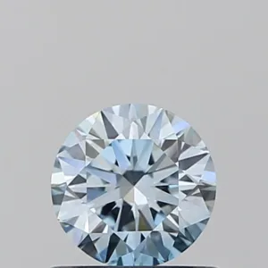 0.54 Carat Round Fancy Intense Blue VS2 Lab Diamond