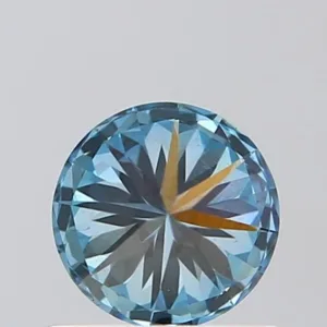 0.5 Carat Round Fancy Vivid Blue VS2 Lab Diamond