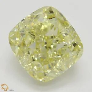 2.29 Carat Cushion Modified Fancy Yellow VVS2 Natural Diamond