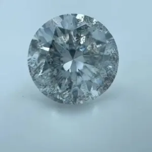 1.76 Carat Round Faint Gray I2 Natural Diamond