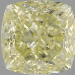 2.17 Carat Cushion Brilliant Light Yellow VVS1 Natural Diamond