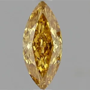 0.53 Carat Marquise Fancy Deep Yellow VS2 Natural Diamond