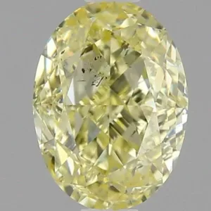 1 Carat Oval Fancy Yellow SI1 Natural Diamond