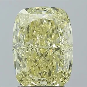 2.01 Carat Cushion Modified Fancy Yellow VS2 Natural Diamond