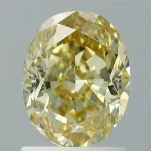1.52 Carat Oval Fancy Intense Yellow SI2 Natural Diamond