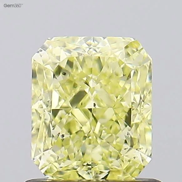 1 Carat Radiant Fancy Yellow SI1 Natural Diamond
