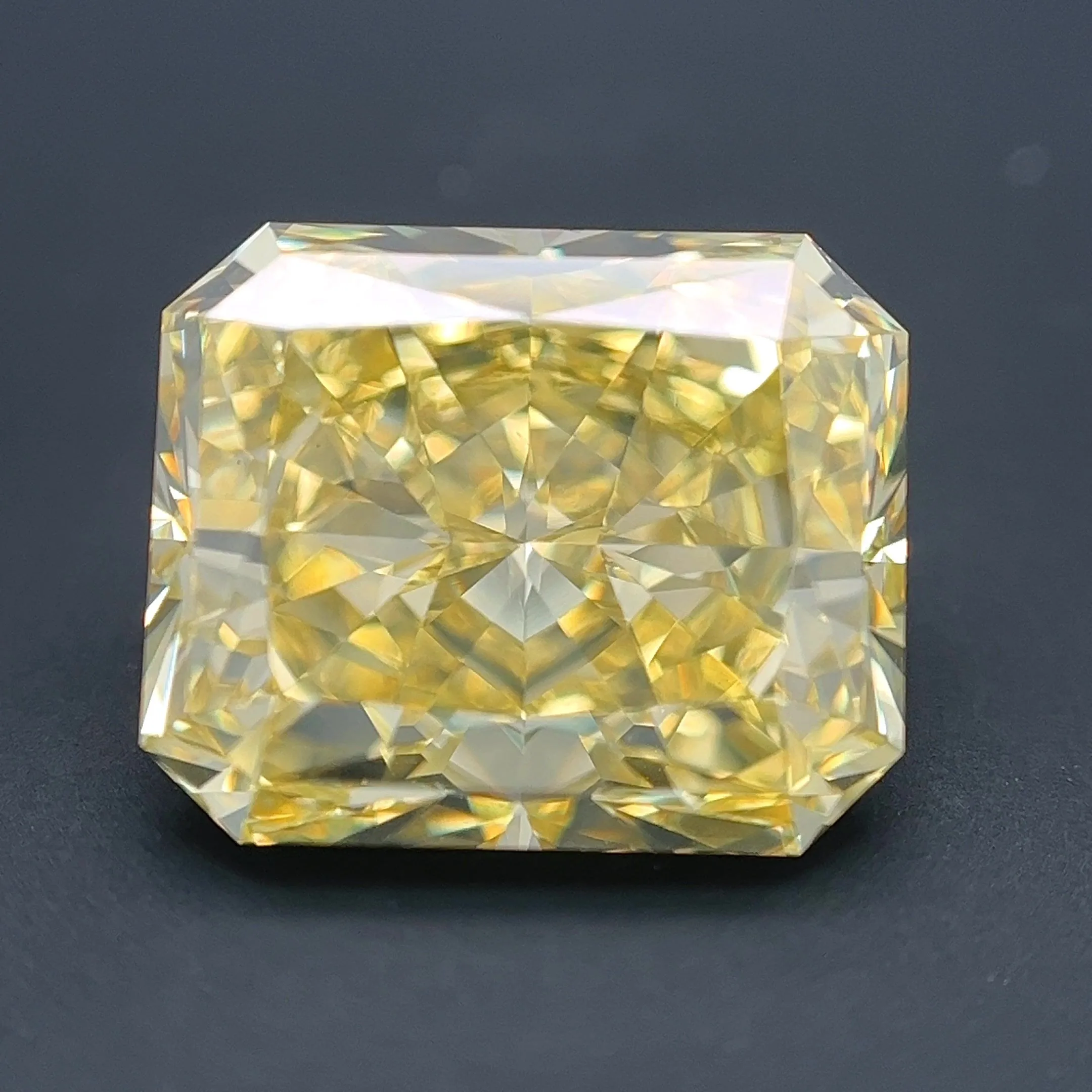 8.99 Carat Radiant Fancy Intense Yellow VS2 Natural Diamond