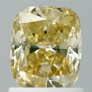 1.17 Carat Cushion Modified Fancy Yellow SI2 Natural Diamond