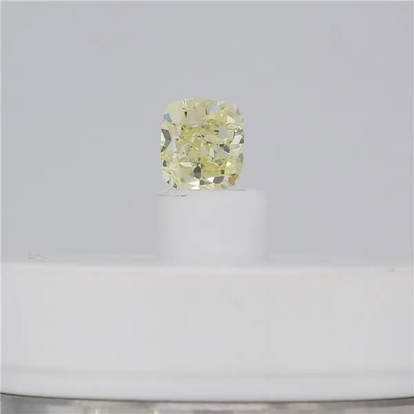 0.7 Carat Cushion Brilliant Fancy Light Yellow VVS2 Natural Diamond
