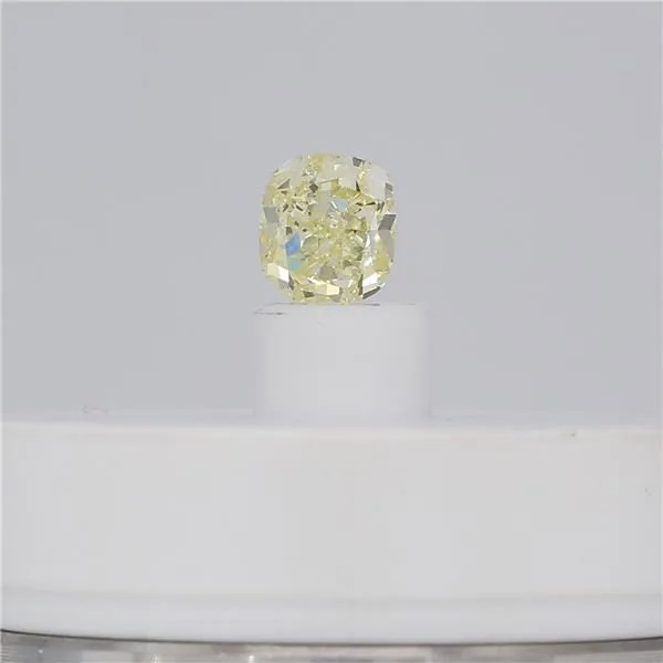 0.71 Carat Cushion Brilliant Fancy Yellow VS1 Natural Diamond