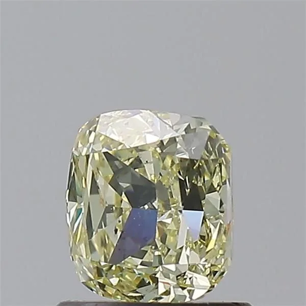 0.91 Carat Cushion Brilliant Fancy Yellow SI1 Natural Diamond