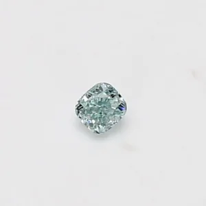0.09 Carat Cushion Brilliant Fancy Blue Green Natural Diamond