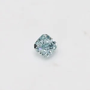 0.1 Carat Cushion Brilliant Fancy Blue Green Natural Diamond