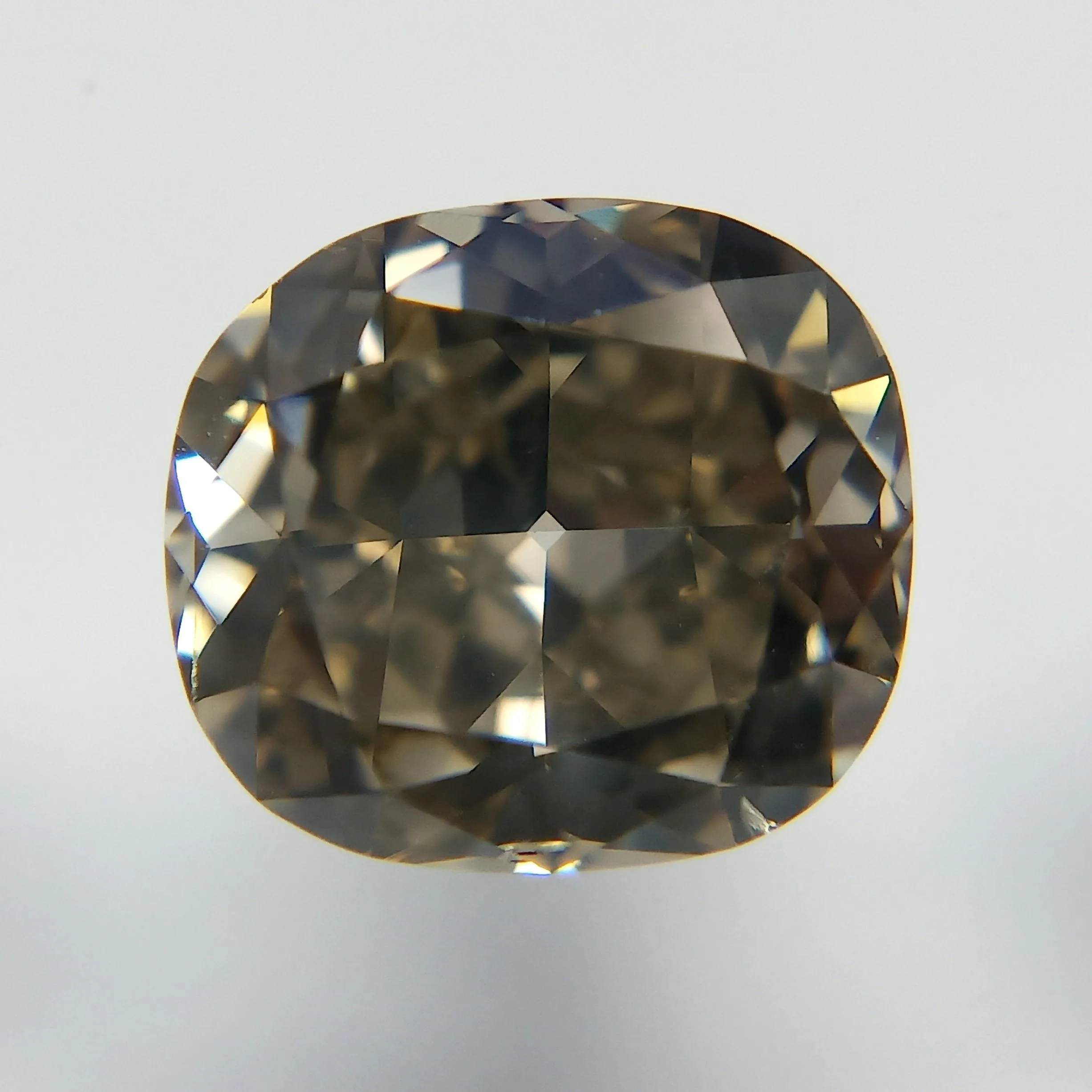 1.5 Carat Cushion Brilliant Fancy Dark Gray SI1 Natural Diamond