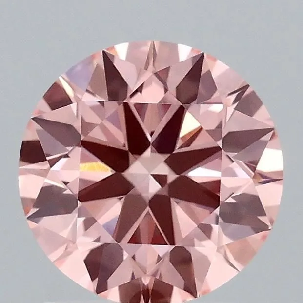 1.47 Carat Fancy Vivid Pink VVS2 ROUND Lab Diamond