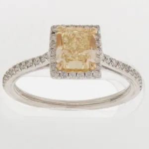 1.05 Carat Radiant Fancy Yellow SI1 Natural Diamond